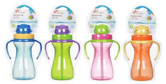 Dökülmez BPA İçermeyen 9oz 290ml Bebek Ağırlıklı Pipetli Bardak