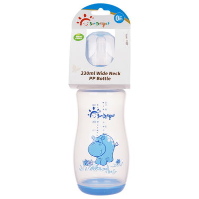 110℃ ~ 120℃ PP Ark 12oz 330ml Bebek Emziği Şişesi