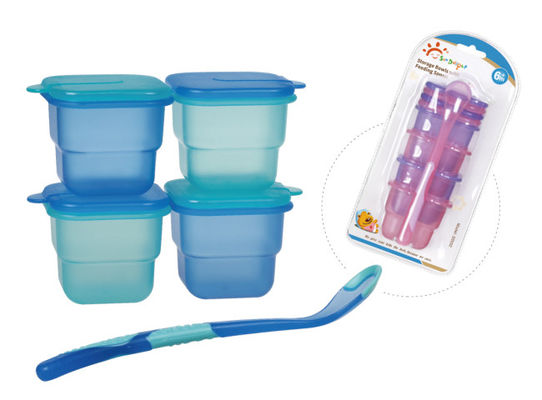 BPA İçermeyen Hava Geçirmez Plastik Bebek Maması Saklama Dondurucu Kapları