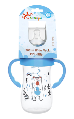 9 oz/ 260 ml PP Geniş Boyun Bebek Besleme Şişesi